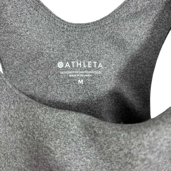 Athleta Insight Rib Tank Top Charcoal Gray Sports Bra Size M - Picture 4 of 4